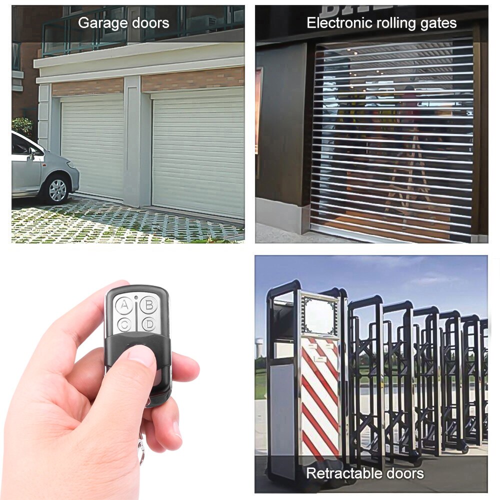 433MHZ 4 przyciski klon pilot bezprzewodowy nadajnik brama garażowa drzwi elektryczny kontroler kopiowania zabezpieczenie przed kradzieżą zamek na klucz