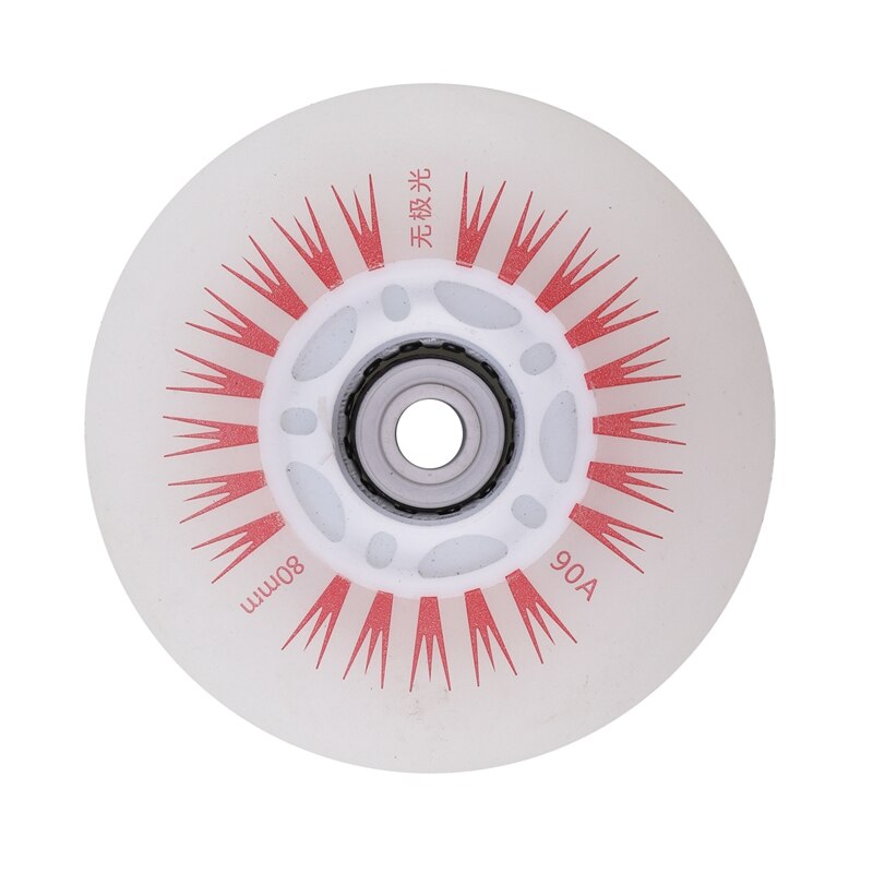 HG-8PCS Roller Skates Flash Wheel Wear-Resistant High Elastic Wheel Pulley Sub-Aurora Luminous Wheels