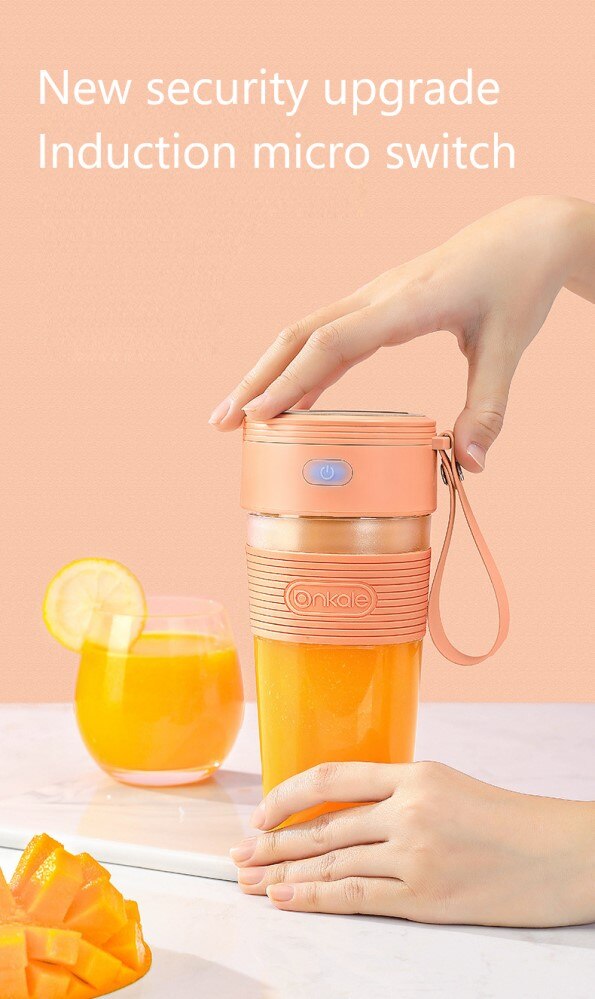 Mini 300 Ml Draadloze Juicer Cup Fruit Machine Mini Home Juicer Carrying Machine Draagbare Usb Oplaadbare Elektrische Sap