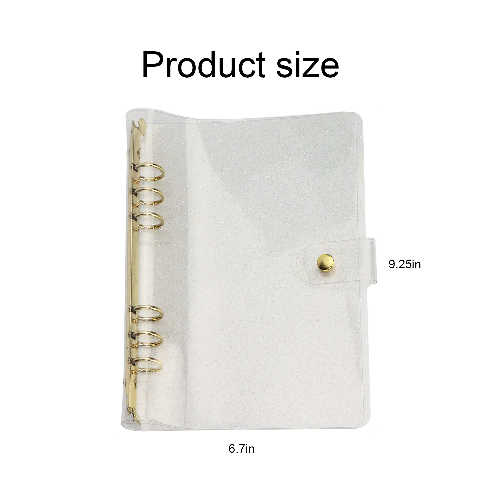6 Ring A5 Clear Glitter Binder PVC Notebook A6 Bin Vicedeal 6 Ring A5 Clear Glitter Binder PVC Notebook A6 Bin Vicedeal