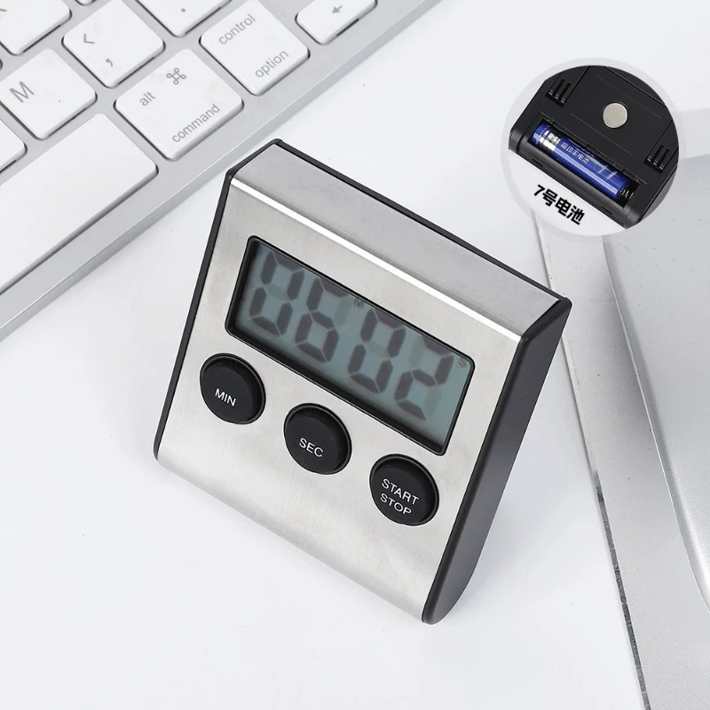 LCD Digital Kitchen Countdown Timer Stopwatch Alarm Clock Kitchen Timer Practical Cooking Alarm Clock Standing Timer