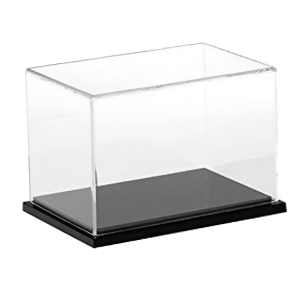 20 * 10 * 10cm Acrylic Display Case , Black Gloss Base , Dustproof ,