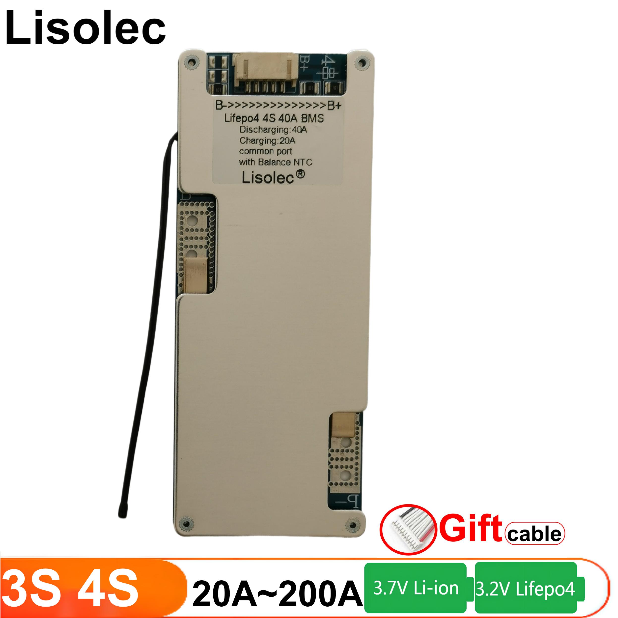 12 V 3S 4S Lifepo4 Li-Ion BMS mit Gleichgewicht NTC 18650 Lithium-Batterie 20 A 40 A 50 A 100 A 150 A 200 A Ladung Entladung Schutz Bord