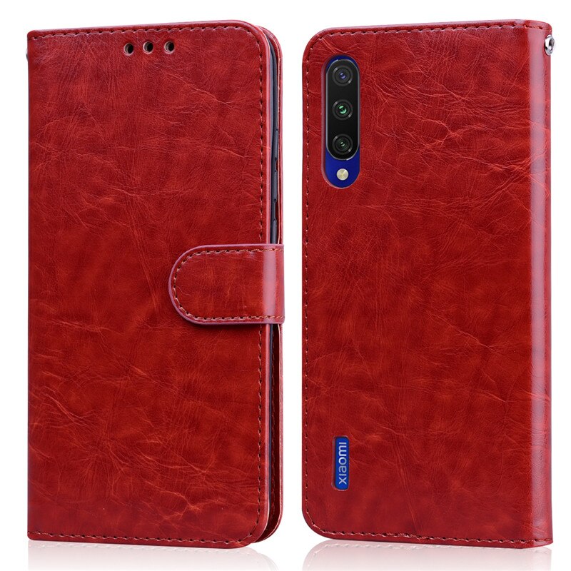 Leather Flip Case Voor Xiaomi Mi A3 MiA3 Case Book Stand Wallet Case Voor Op Xiaomi Mi A3 Mi Een 3 Coque Capa Telefoon Case Fundas: Brown