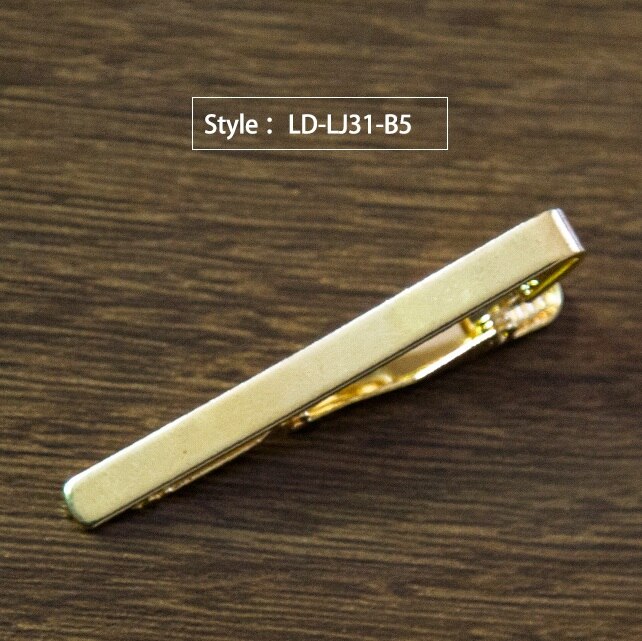 Eenvoudige Mode Stijl Stropdas Clip Voor Mannen Metal Gold Tone Eenvoudige Bar Sluiting Praktische Stropdas Sluiting Tie Pin Voor mens: LD-LJ31-B5