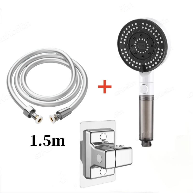 1/1.5/2m PVC Hoge Druk Zilver Gladde Doucheslang Voor Badkamer Handheld Hoofd Flexibele Sanitair anti Kronkelende GI/2 Universele: Marineblauw