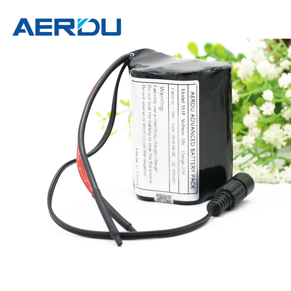 AERDU 18V 3Ah 21V Rechargeable lithium ion 18650 battery pack 10C High Rate cells 5S1P 3000mah Power tools screwdriver with BMS