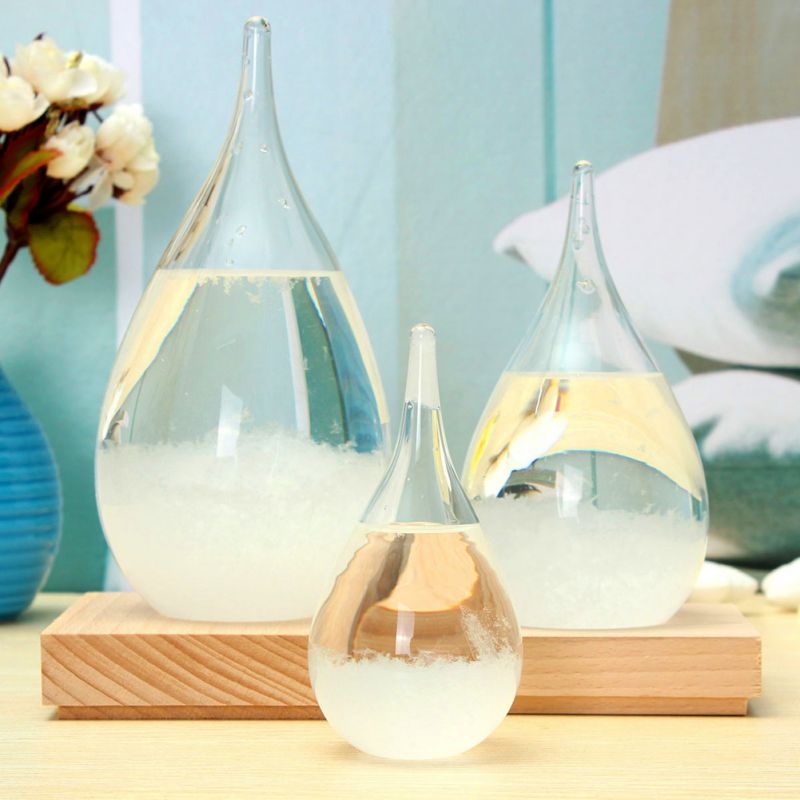 Stylish Beautifully Desktop Weather Forecast Water Glass Bottle Barometer Bottles Weather