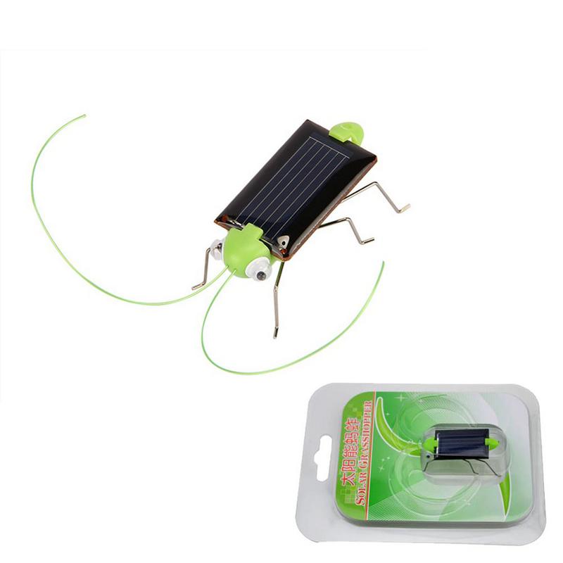 Grappige 1 pc Zonne-energie Power Insect Sprinkhaan Cricket Kinderen Educatief Speelgoed Christmas Solar Speelgoed Speelgoed: Default Title