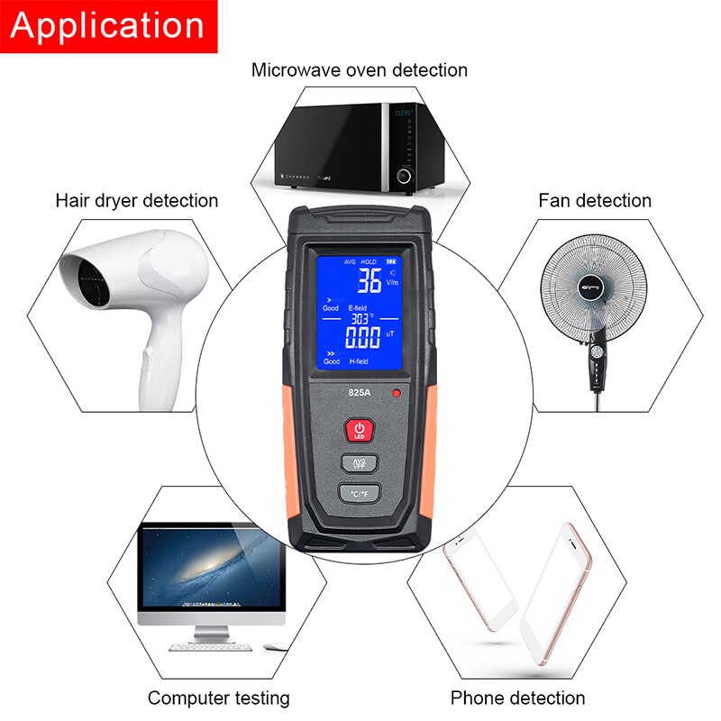 Newest Electromagnetic Radiation Detector Tester Home Electromagnetic Wave Radiation Detection Monitoring Instrument