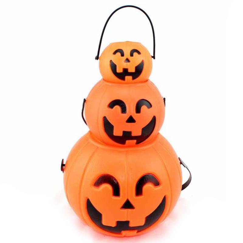 1 st orange pumpa godis hållare mini trick-or-treat halloween godis pumpa hink