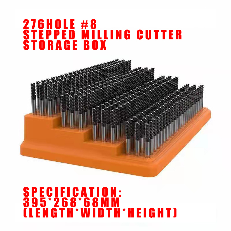 Boîte à outils de fraise, boîte de rangement de 288 trous, boîte de rangement de foret 4mm 16mm CNC, organisateur d'outils, support d'accessoires multifonctionnel: 33mm