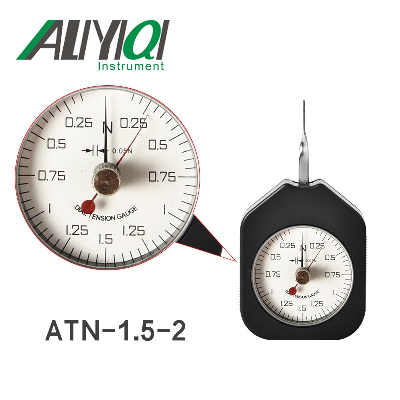 1.5N Wijzerplaat Spanningsmeter Tensionmeter Dubbele Pointers(ATN-1.5-2)Tensiometro