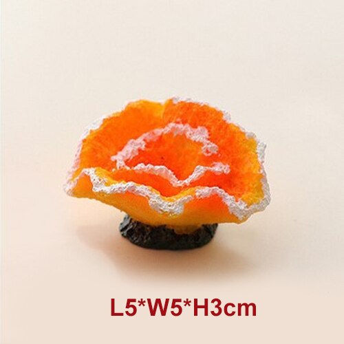 Farverig kunstig akvarium akvarium dekoration mikro miniature landskab simulering koral blomster mini ornament: 6