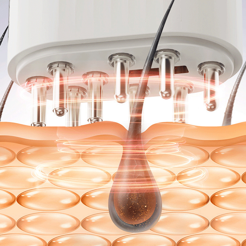 Xiaomi Youpin głowa masażer skóry głowy mikroprąd terapia światłem czerwonym grzebień wibracyjny medycyna aplikator oleju w płynie grzebień na porost włosów