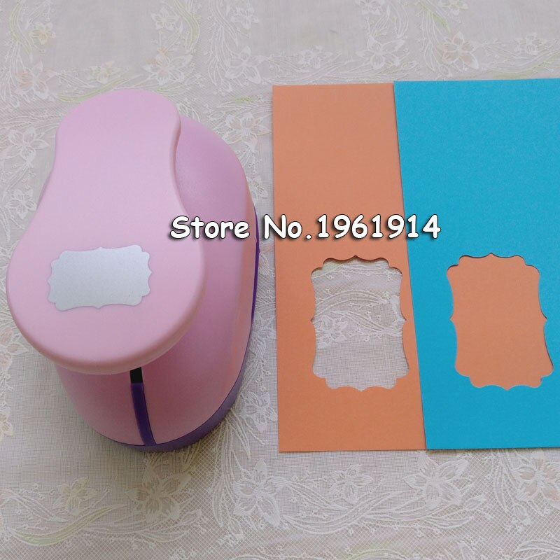 Perforadora de 2 piezas Kawaii para estudiantes, cortador hecho a mano, perforadora con forma de etiqueta, 2 pulgadas, 4-5cm, tamaño de corte