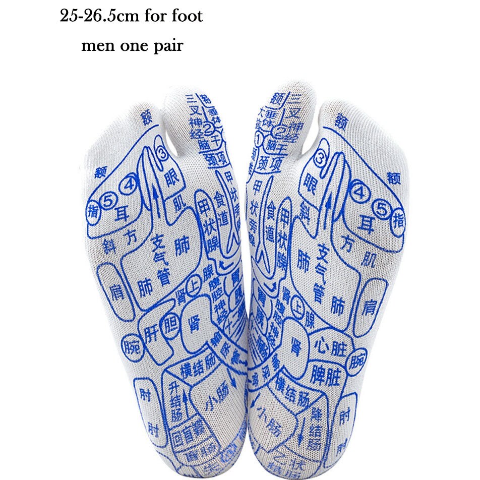Chaussettes d'acupuncture pour les pieds, accessoire de Massage pour les médecins chinois, pour thérapie graphique, unisexe, outils de soins des pieds: men