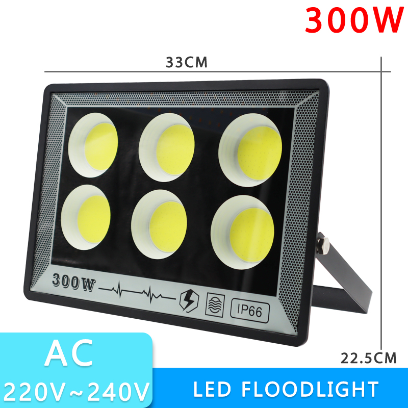 LED Flutlicht 500W 400W 300W 200W 100W 50W AC 220V draussen Zauberstab flutlicht Scheinwerfer IP66 Wasserdichte LED Straße Lampe: Beige / RGB