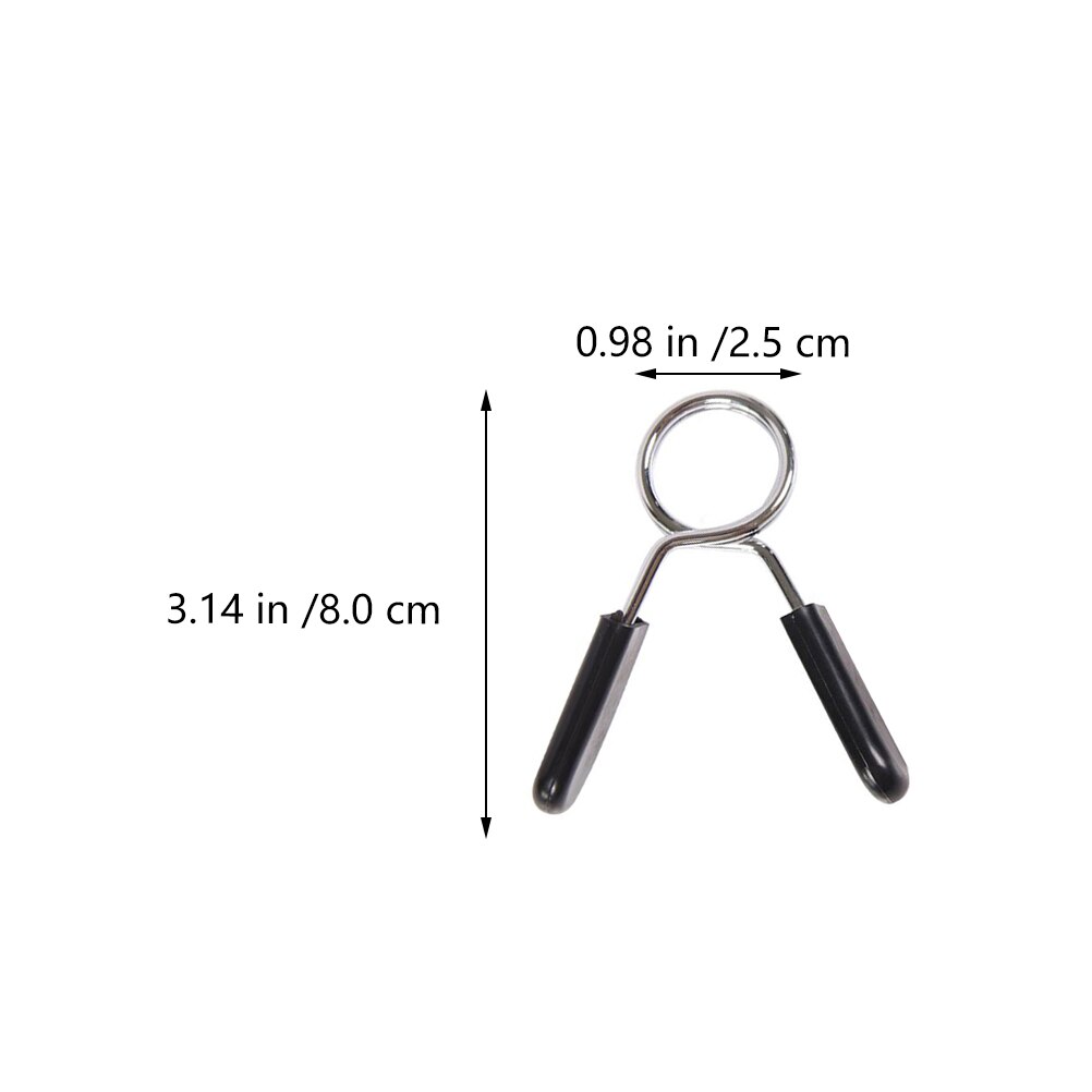6Pcs Weightlifting Accessory Spring Clip Collars for Weight Bar Dumbbell Handle