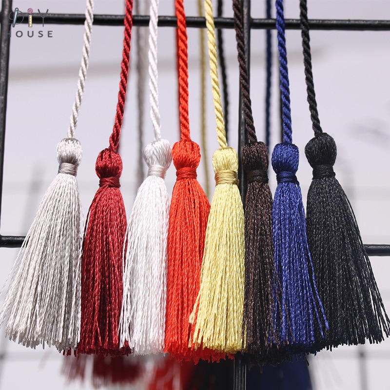 Cuerda larga de doble extremo con flecos para decoración, cinta de cordón de seda con flecos para manualidades, joyería, prendas de vestir, 5 uds.