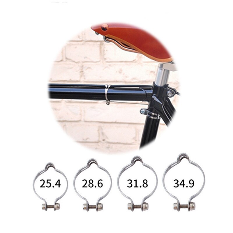 1Pcs Classic Staal Vintage Klem Op Top Buis Remkabel Gids Clip 34.9Mm Fiets Reparatie Tools