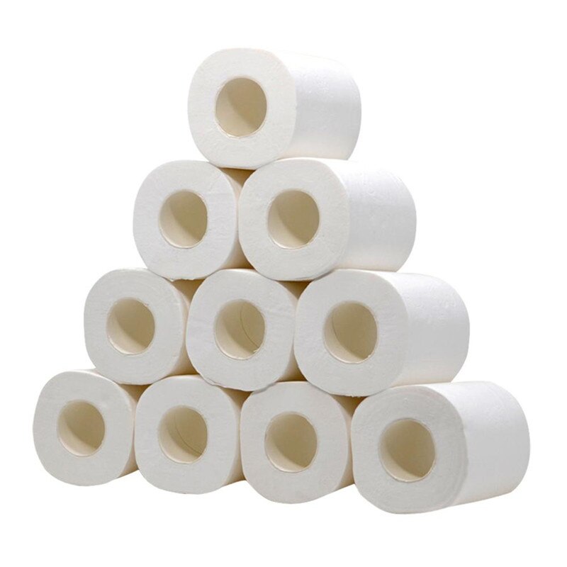 10 rolls 3 Ply Toilet Tissue Soft Paper Home Washroom Roll Paper For Household Bathroom Sanitary Supplies