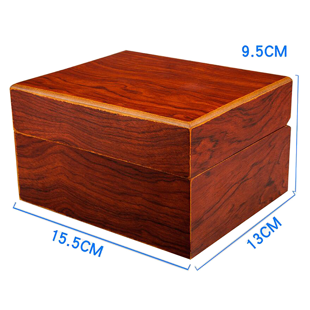 Solid Wood Glass Collect Wrist Watch Display Organizer Storage Box Case Xmas