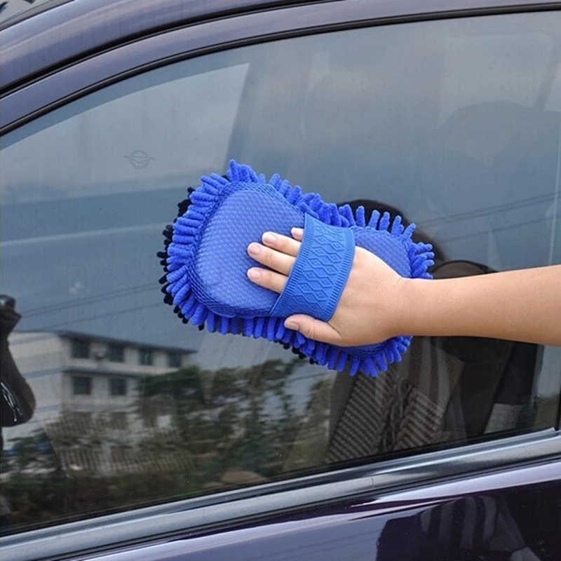 Esponja de microfibra para lavado de coches, limpieza para el cuidado del coche, cepillos para detalles, toalla de lavado, guantes para automóvil, accesorios de estilismo, Gadget