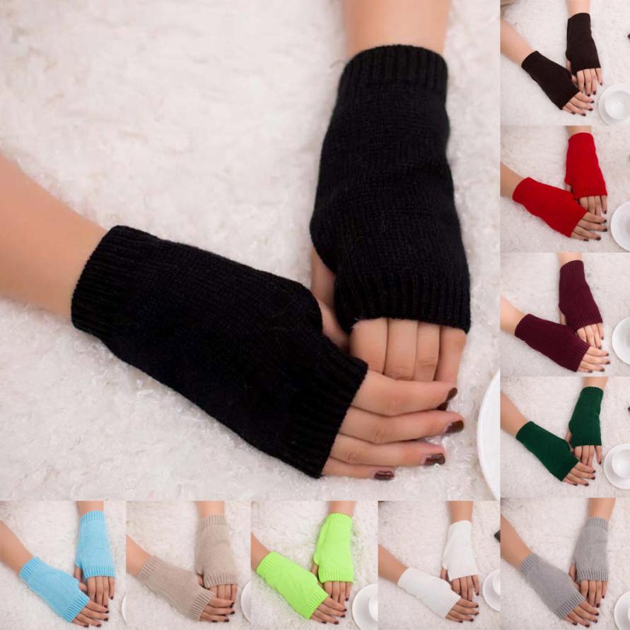 Muqgew Mooie Vrouwen Meisje Prachtige Gebreide Haak Arm Vingerloze Warm Thermische Winter Handschoenen Zachte Warme Handschoen Wanten