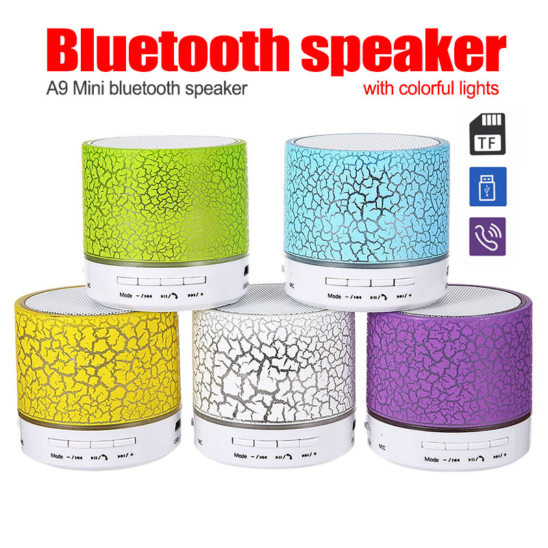 Portable Mini Bluetooth Speakers Wireless Hands Free LED Speaker TF USB FM Sound Music For iPhone X Samsung Mobile Phone