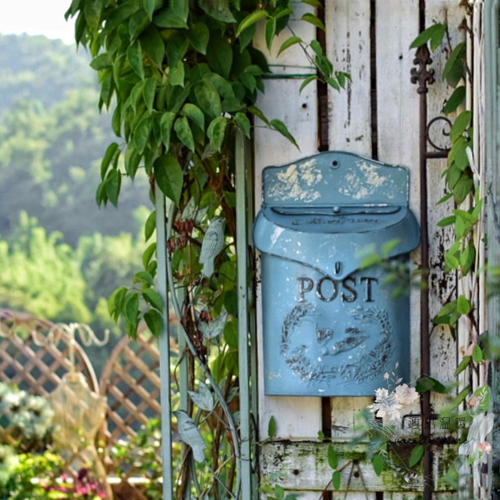 Jahrgang Europäischen Ländlichen Pastoralen Stil Zauberstab Halterung Briefkasten Bauernhaus Post Kreative Zeitung knapp Kasten Wasserdicht Garten Dekor
