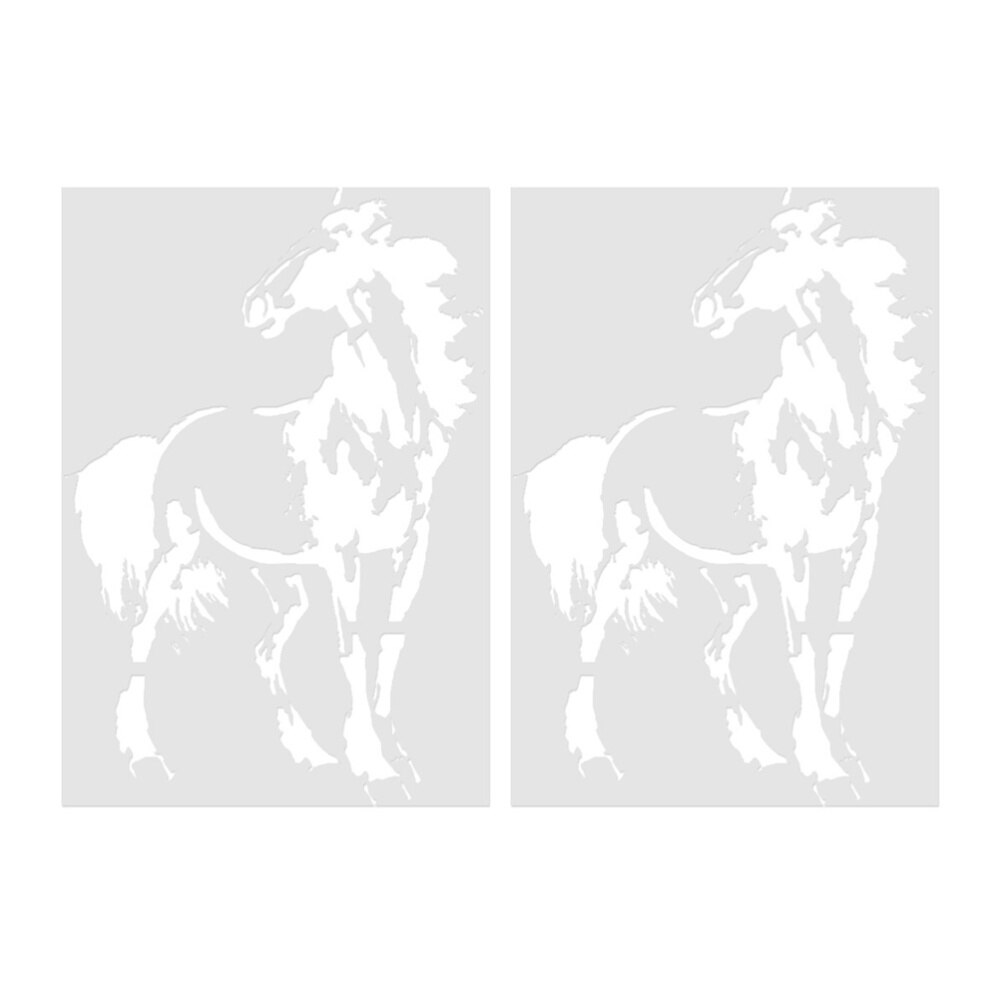 5pcs Novel Decorative Durable Decorative Painting Stencils Horse Pattern Friends Family: Default Title
