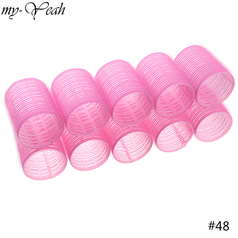 10pcs/Lot Different Size Self Grip Hair Rollers Magic Curlers DIY Home Use Hairdressing Roller Hair Styling Tool DIY Home: 47mm