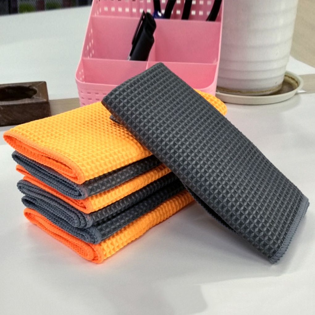 Microfibra paños de limpieza del coche Waffle pulido Wipe Auto limpieza Toalla de secado absorbente