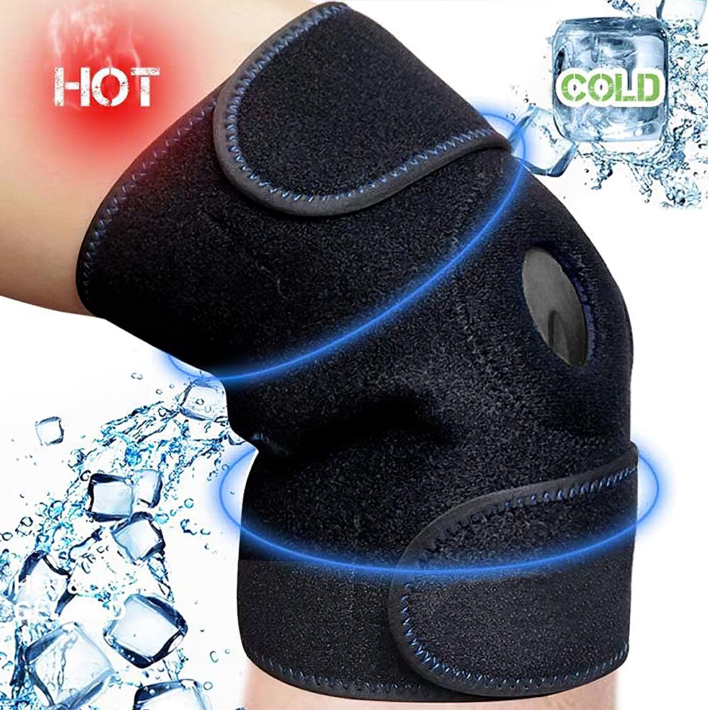 Knee Brace Cold Therapy Wrap Adjustable Dual Stabilizers Non Slip Comfort Neoprene For Joint Pain Bursitis Arthritis