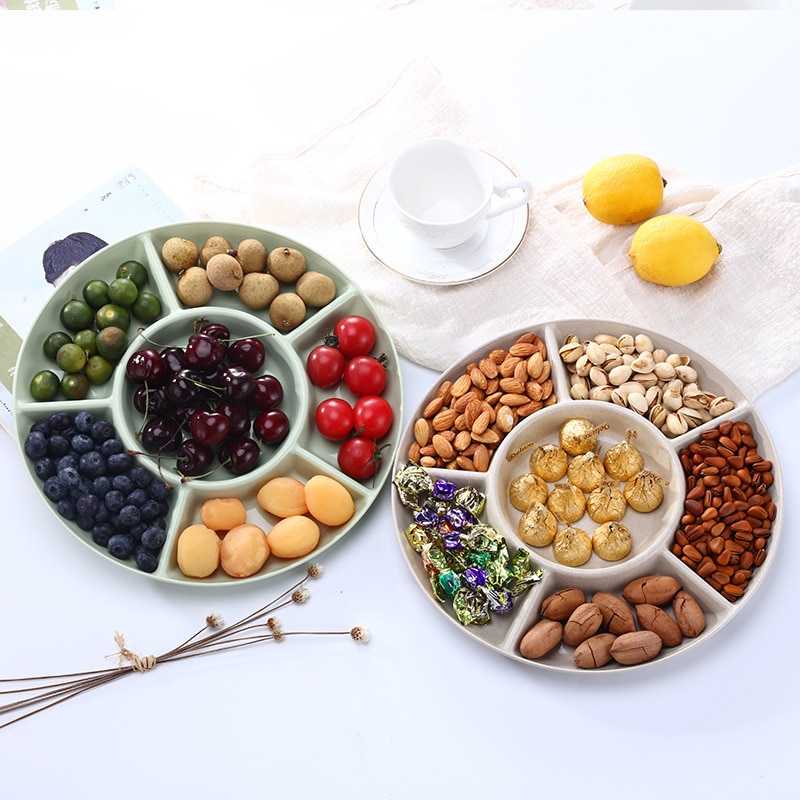 1pc matförvaringsbricka nötter fat godis snacks serveringsfat delad torkad frukt snack tallrik aptitretare serveringsfat för fest