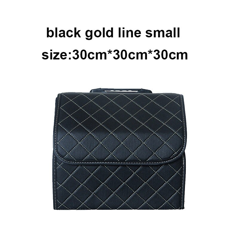 Auto Kofferraum Organizer Kasten Organizer für autos Falten Kasten Auto zubehör innen Lagerung Kasten für stamm Auto produkte: Schwarz Beige klein2