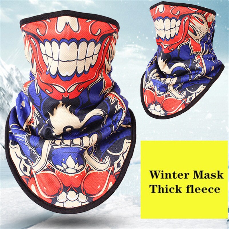 Winter Fleece Ski Scarf . Cycling Snowboard Equipment Bandana Headwear Mask Neck Triangle Thicken Warm Women Men Skull Bibs: NO.4