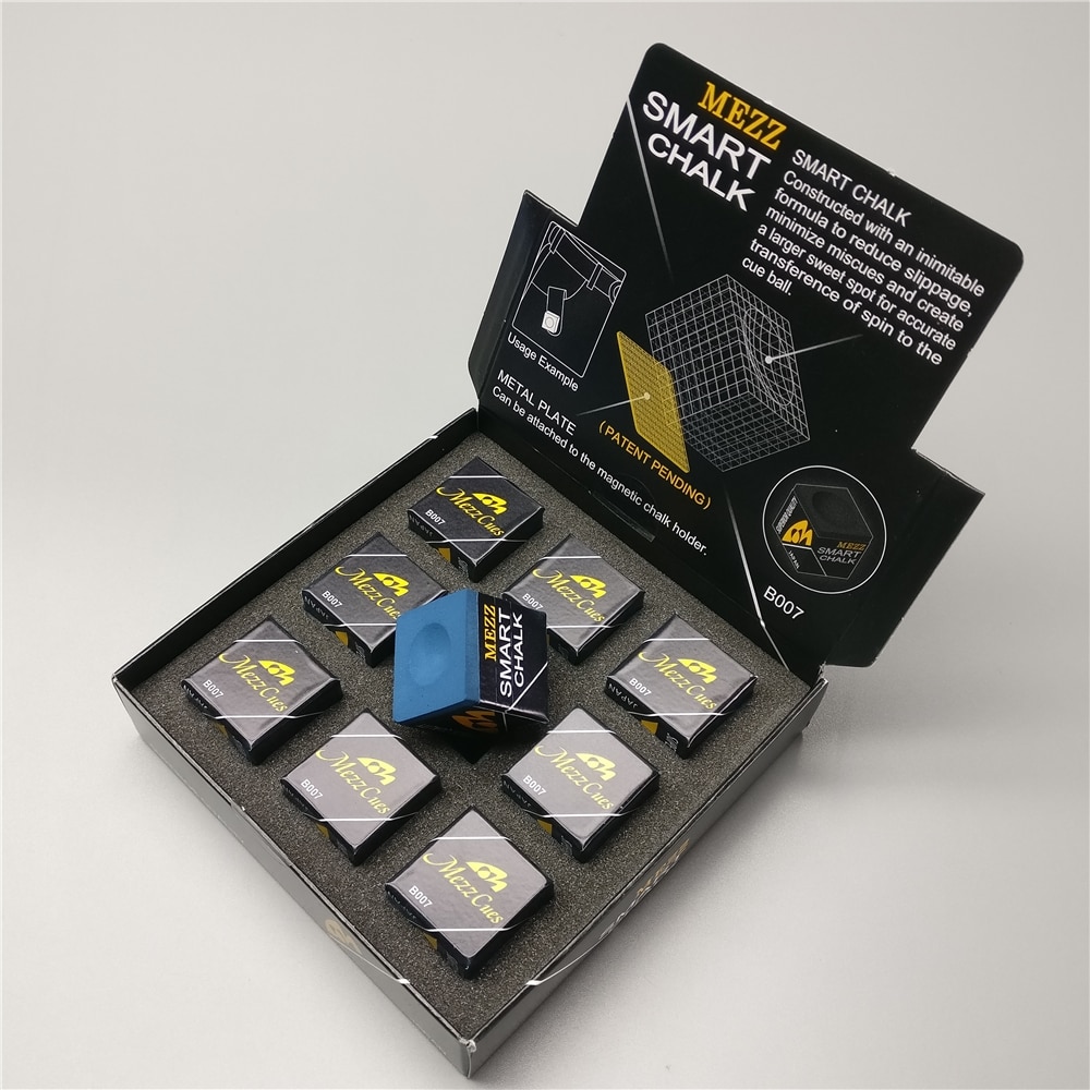 Billard krita pool krita mezz smart krita japan metallplatta biljard krita blå pool cue stick tips kritor biljard tillbehör