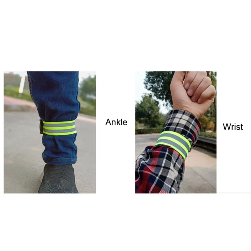 Elastic Reflective Armbands Arm Warning Running Night Cycling Luminous Wristband Sports Safety Belt Wrist Ankle Support Emergenc