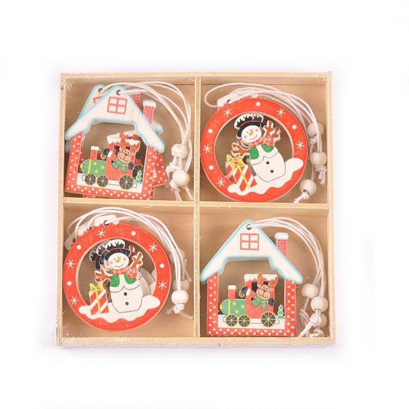 12 stück weihnachtsmann-engel-Stern-holzbastelarbeiten weihnachtsbaum-hängeornamente holzanhänger diy weihnachtsfeier heimdekoration  c2729: 10