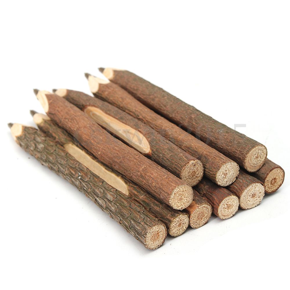 5PCS Wooden Pencil Branch and Twig Graphite Crafts Drawing Painting Pen School Stationery Supplies