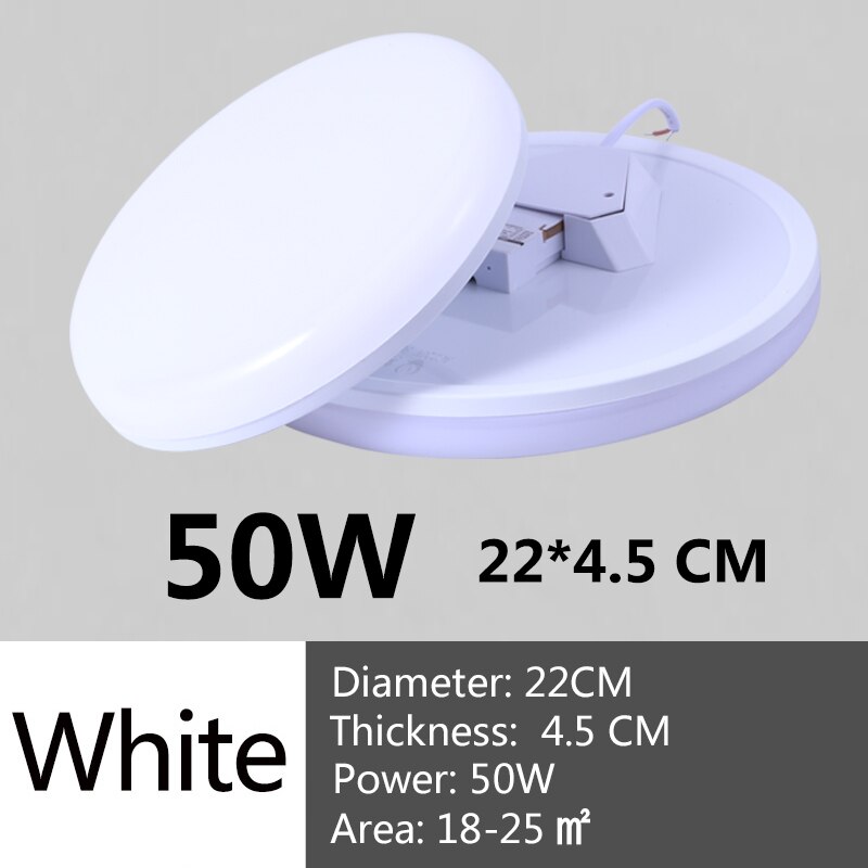 Led Panel Licht 15W 20W 30W 50W Opbouw Moderne LED Plafondlamp Ronde Binnenverlichting woonkamer Badkamer: 50W