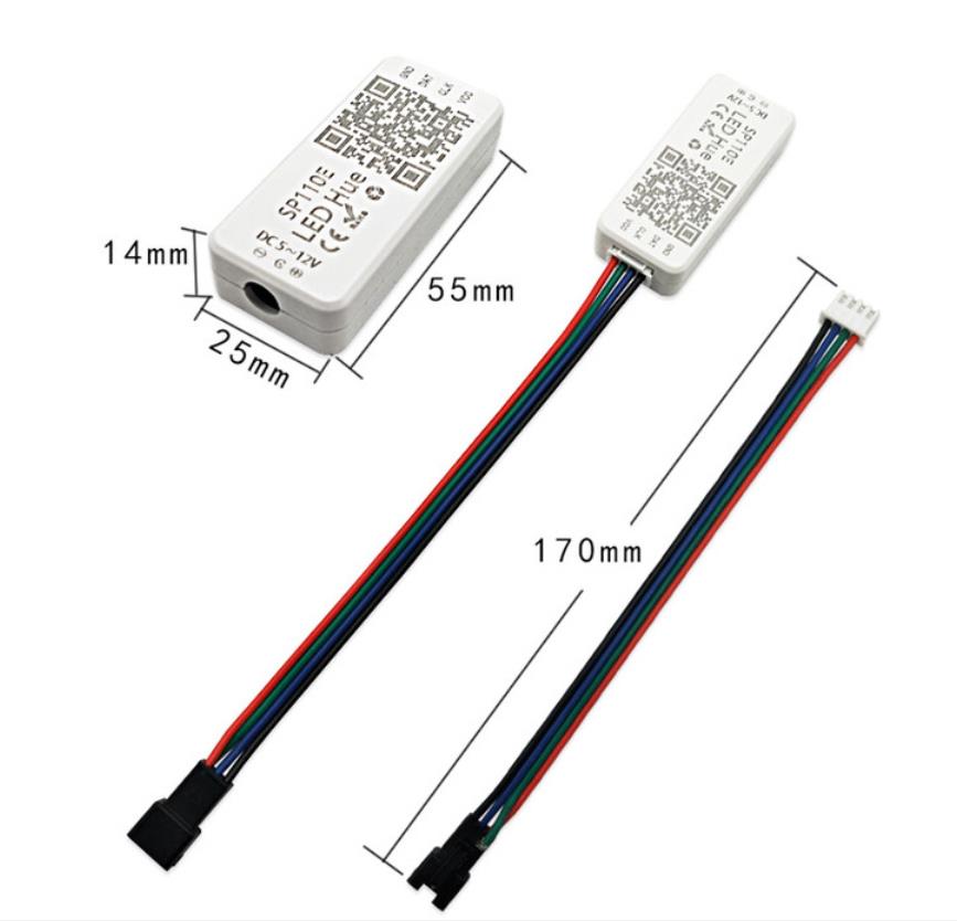 Smart WIFI BLUETEECH iPhone App DC5-24V RGB LED Dimmable Control driver for Multi Color LED Strip Mini Size Amazn