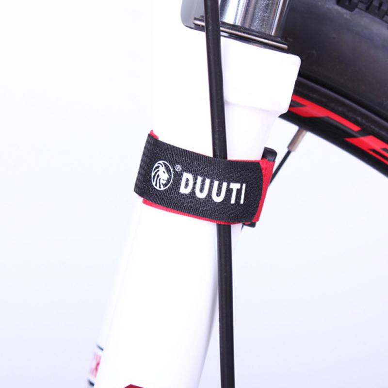 Uds MTB bicicleta de carretera correa de fijación multifuncional ajustable de Nylon Velcro lazos bicicleta Cables fijación inflador de bicicleta