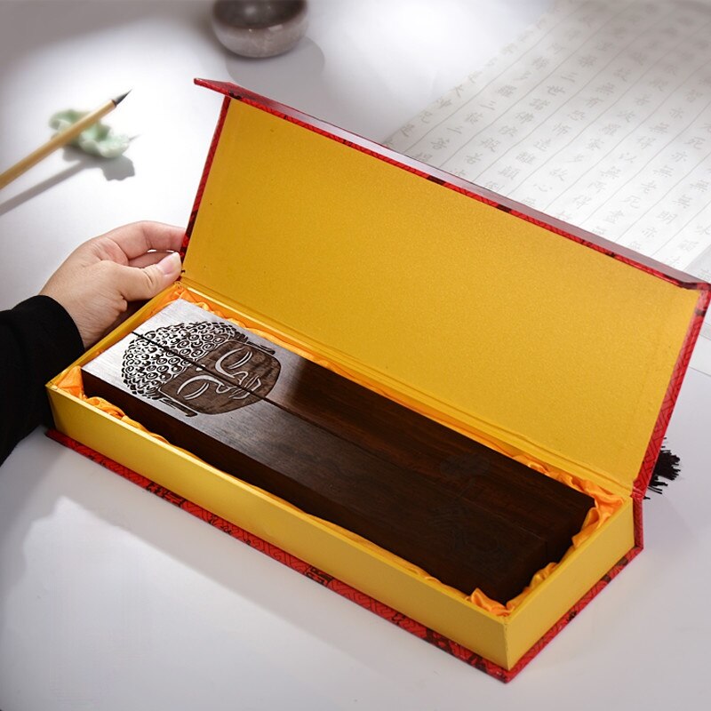 Ballast Zwart Catalpa Houtsnijwerk Kalligrafie Creatieve Ornamenten Boek Drukken Apparaat Rijst Papier Ballast Presse-papier