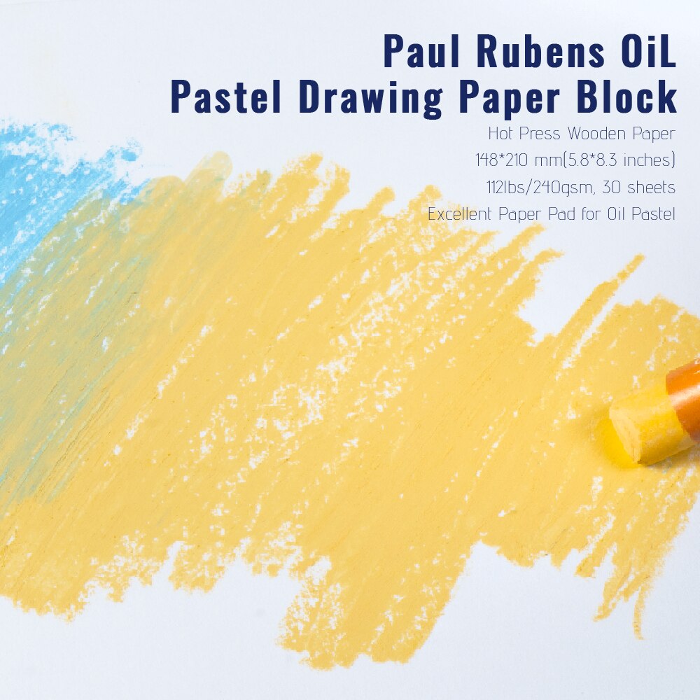 Paul Rubens Olie Pastel Tekening Papier Pad, Hete Pers Houten Papier 112lbs/240gsm, 30 Vellen, uitstekende Papier Pad Voor Olie Pastel