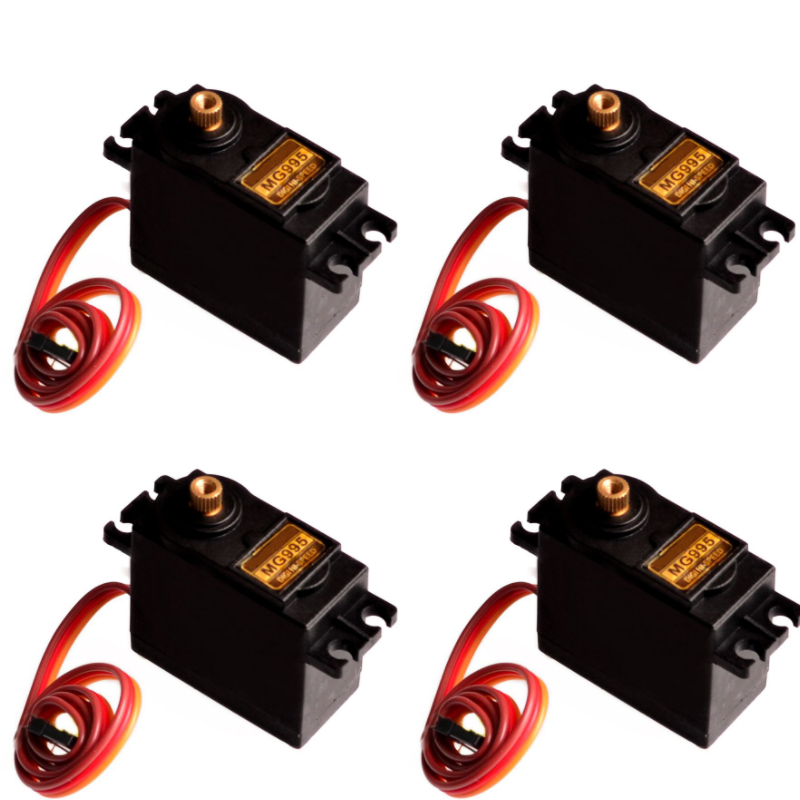 4 Stuks 13Kg 15Kg Metalen Servo Digitale MG995 MG996 MG996R Servo Metal Gear Motor Voor Futaba Jr Car rc Helicopter Boot Diy Speelgoed