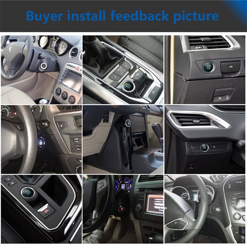 GSPSCN Car Engine Push Start Button RFID Engine Lock Ignition Keyless Start System Go Push Button Engine Start Stop Immobilizer