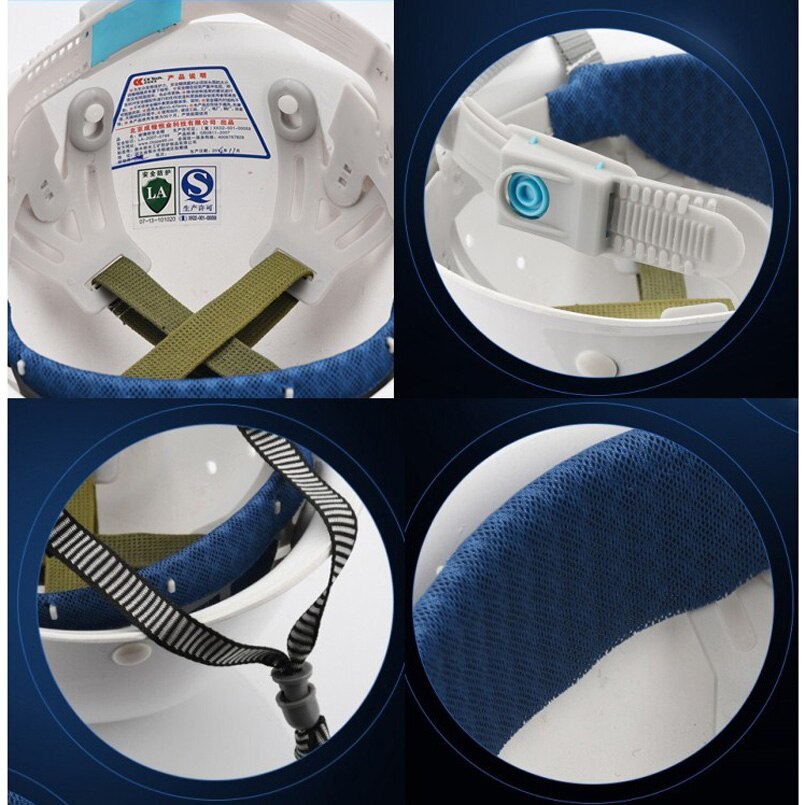 CK Tech. FRP Safety Helmet Construction Protective Helmets Work Cap Breathable Labor Engineering Impact Resistance Hard Hat